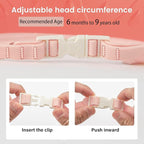 Baby Shower Cap Shield, Baby bath set shower cap, Visor Hat for Eye and Ear Protection for 0-9 Years Old Children,Cute Crown Shape Makes the Baby Bath More Fun (Red)