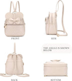 KL928 Girls Bowknot Polka Dot Cute Mini Backpack Small Daypacks Convertible Shoulder Bag Purse for Women