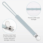 Teething Toys for Babies, Baby Teethers with Clip Silicone Baby Teether Toys for Boys and Girls Infant Teething Relief for Teething Dinosaur Shape, Gray