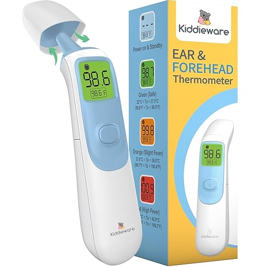 Ear and Forehead Baby Thermometer for Infants to Adults Termometro Digital Baby Stuff Instant Read Ear Thermometer for Kids or Touchless Forehead Thermometer