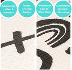 JumpOff Jo - Extra Large Waterproof Foam Padded Play Mat for Infants, Babies, Toddlers, Play Pens & Tummy Time, Foldable Activity Mat, 77 x 70 x 0.6 inches