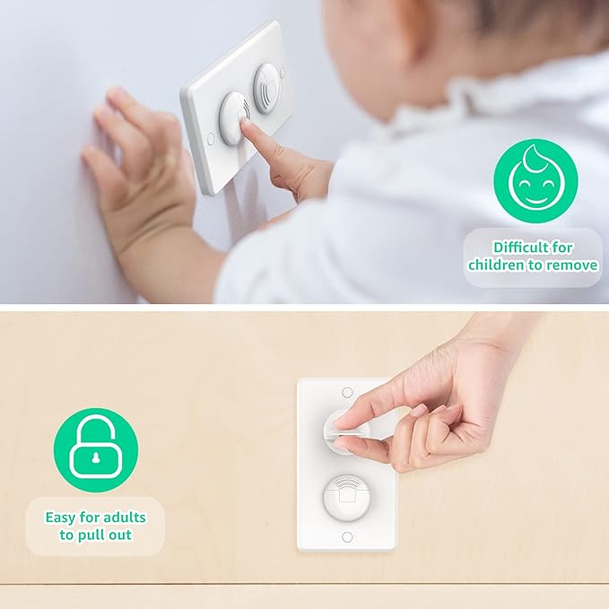 Outlet Covers Baby Proofing with Hidden Handle (32 Pack) Child Proof Outlet Plug Covers 3-Prong Baby Proofing Electrical Outlet Cover Safety Power Outlet Protector Child Socket Cap