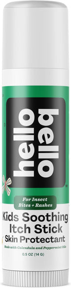 Hello Bello Kids Soothing Itch Stick, 0.5 oz, Skin Protectant with Calendula and Peppermint Oils, for Insect Bites and Rashes