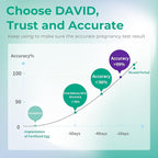 DAVID Pregnancy Test 16 Counts HCG Midstream Tests Early Detection, 6 Days Earlier Than The Missed Period, 6 Lightweight Pregnancy Tests and 10 Pregnancy Tests Strips