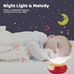 Mini Tudou Baby Musical Mobile Crib Toys with Projector and Light, Timing Function, Remote Control Baby Cot Mobile with Take Along Music Box and Rattles, Present for Newborn Babies Boys Girls