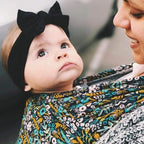 Baby Bling Bows - Newborn to Little Baby Girl Bows, 3PK CLASSIC KNOT Nylon Super Soft Stretchy Toddler Headbands, Perfect Hair Accessories Head Bands for Infant Kids, Made in the USA