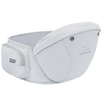 Bebamour Baby Carrier with Hip Seat,All-Position Breathable Mesh Hip Seat & Carrier 0-36Months with Head Hood, 3 PCS Teething Pads, Waist Extender,Storage Bag & Pacifier Case (Grey)