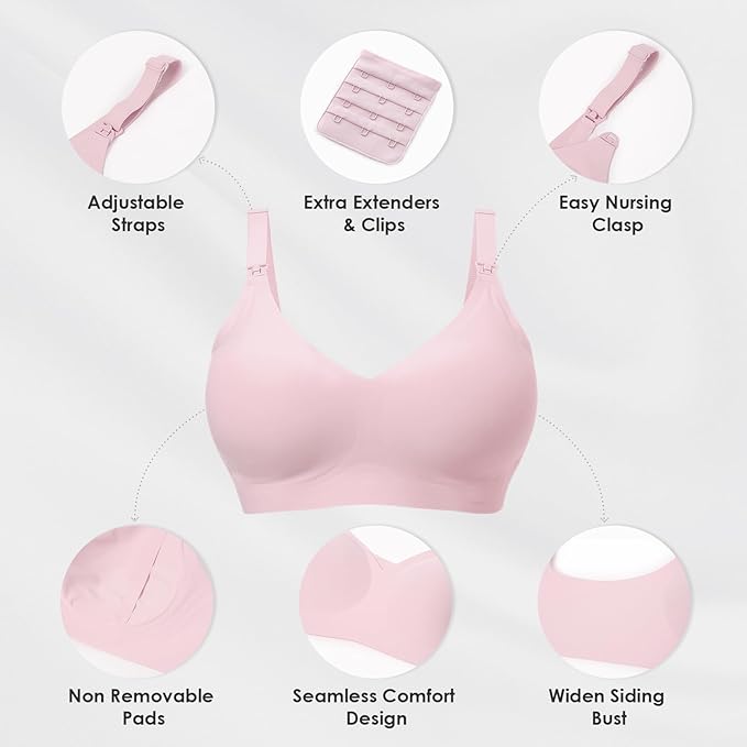 As Fairy Seamless Nursing Bras for Breastfeeding Soft Wireless Sleep Maternity Bralette Regular and Plus Size