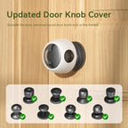 EUDEMON 4 Pack Updated Door Knob Cover Baby Safety Door Lock Childproof Safety Cover Door Handle Cover for Kids Safety (Clear-White)