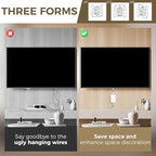 Outlet Concealer Power Strip-Outlet Cover Extender with 3AC Outlets-8ft Flat Plug Extension Cord,Universal Size,1625W for Kitchen, Home and Office,Child & Pet Safe(Dual 8 Foot)