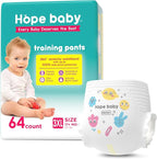 4T-5T (Over 37 LBS), 64 Count Premium Training Underwear, Baby Diapers Toddler Potty Training Pants, Hypoallergenic with Skin