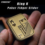 Magnetic Metal Fidget Toys - Metal Poker Push Card Fidget Slider Stress Relief Toy, Men’s EDC Toy Fidget Toy Haptic Coin, Office Desk Toys Gifts for Boyfriend and Father (KK)