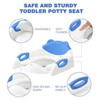 Potty Training Seat with Step Stool Ladder, SKYROKU Potty Training Toilet for Kids Boys Girls Toddlers - Comfortable Safe Potty Seat with Anti-Slip Pads Ladder Navy Blue