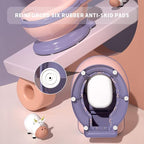 Potty Training Toilet, Realistic Potty Training Seat, Toddler Potty Chair with Soft Seat, Removable Potty Pot, Toilet Tissue Dispenser and Splash Guard, Non-Slip for Toddler& Baby& Kids