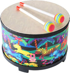 Floor Tom Drum for Kids 10 inch Percussion Instrument Music Drum with 2 Mallets for Baby Children Special Christmas Birthday Gift