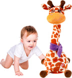 Dancing Giraffe Musical Toys Recording and Repeating Plush Baby Toys 6 to 12 Months Toys, Singing Talking Giraffe Baby Developmental Toy,Valentines Day Decor/Gift for Friend
