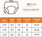 Baby Cotton Training Pants 6 Packs Toilet Training Underpants Absorbent Toddler Potty Training Underwear 2T-5T
