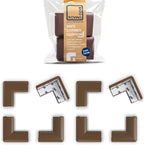 Roving Cove Slim-Fit Corner Protector for Baby Proofing (8 Small Corners), Soft Rubber Foam Furniture Corner Bumper Guards, 3M Adhesive Pre-Taped, Coffee Brown