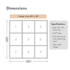 Lillefolk Baby Play Mat for Floor – 6x6ft Boho | Soft Non Toxic Premium EVA Foam Tiles for Tummy Time, Crawling & Playroom – Waterproof Interlocking Floor Mat for Babies & Toddlers (9 Tiles)