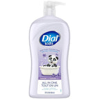Dial Kids All-in-1 Body + Hair + Bubble Bath, Lavender Scent, 32 Fl Oz, Hypoallergenic Body Wash & Shampoo, No Tears Formula for Kids 2+ Years, No Parabens & Silicones
