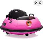 12V Electric Ride on Bumper Car for Toddlers, Kids Bumper Car with Remote Control, 360 Degree Spin, LED Lights, Dual Joysticks, Safety Belt for 18+ Months Kids, Pink