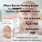 Bottle Whisk, Eliminate Clumps and Reduce Bubbles, 2-Pack,BPA Free Food Grade Silicone (Blue)