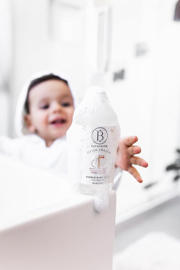 Bathorium Little Charlie Bubble Bath Milk, Gentle & Nourishing for Babies, Enriched with Coconut Milk & Oatmeal, Safe for Sensitive Skin, 8 fl.oz