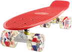 Skateboards Complete 22 Inch Mini Cruiser Retro Skateboard for Kids Boys Youths Beginners