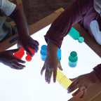 Kaplan Early Learning Light and Color People Set - 8 Pieces, Translucent Manipulatives, Block Play Figures, Light Table Accessories for Toddlers Ages 18+ Months