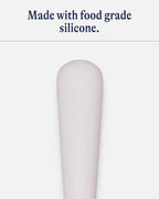 Lalo 2-Piece Baby Spoons Set - Lavender Silicone, Dishwasher Safe, Ages 4 Months+