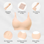 As Fairy Seamless Nursing Bras for Breastfeeding Soft Wireless Sleep Maternity Bralette Regular and Plus Size