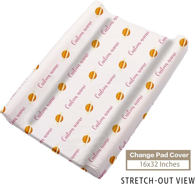 Personalized Baby Crib Bedding Set - Colorful Rockets Theme Nursery Bedding Sets 3 Piece with Custom Name Blanket, Fitted Crib Sheet & Changing Pad Cover – Ideal Newborn Gift for Girls