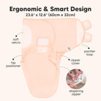 Baby Swaddle Sleep Sacks with Zipper - 3-Pack Swaddles for Newborns 3-6 Months, Infant, Baby Girls, Boys, Soft & Durable Newborn Sleep Sack, Easy Diaper Change Swaddling Blanket (Angelic, L)