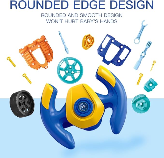 Interactive Truck Engine Toy with Removable Parts - Lights, Sounds, and Fun for Young Mechanics -Unleash Their Creativity and Motor Skills with This Truck Engine Toy (Bule)