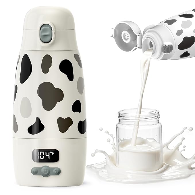 Portable Bottle Warmer for Travel,150W Fast Heating and Charging 17.5oz Large Capacity& Extended Battery Life,Bottle Warmer On The Go for Baby Essentials