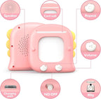 Kidzdo Dinosaur ABCs Learning Toys, 254 Words Talking Flash Cards, Birthday Gifts for 2 3 4 5 6 Years Old Girls, Pocket Speech Language Therapy Toys for Toddlers Ages 2-6, Pink