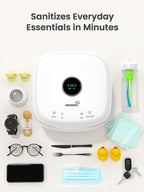 GROWNSY UV Sanitizer and Dryer, 4in1 Cleaner and Sanitizing Machine UV Sanitizer Box Household for Baby Bottles Toys Clothes Baby Stuff, for Family Toothbrush Beauty Tools Phone