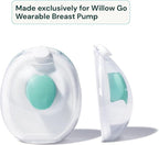 Willow Go - 7oz Reusable Milk Containers with Splash Guard - for use with Willow Go Hands Free Breast Pump