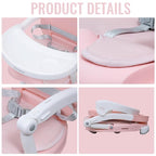 Baby Booster Seat for Dining Table with Removable Tray & Cushion, 3in1 Portable Toddler Booster Seat, 4 Height Adjustable Travel High Chair for Babies and Toddlers