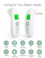 Momcozy Non-Contact Forehead and Ear Thermometer, Digital Infrared Thermometer for Adults and Children, with Child Mode, Fever Alarm Function, Mute and Memory Functions, Fast and Accurate Measurement