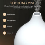 SALKING Essential Oil Diffuser (Set of 2), 100ml Small Aromatherapy Diffuser with Auto Shut-Off, Ultrasonic Diffusers for Essential Oils, Cool Mist Humidifier with Warm White Lights, for Office Home