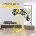 Mini Drone, Hand Operated & RC Nano Quadcopter for Kids & Beginners Indoor, with 3 Batteries, Throw to Go, Flips, Obstacle Avoidance, Children's Day Gift & Christmas Gift for Boys Girls -Yellow