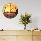 Generic Custom Wall Clock Personalized Clocks with Photo Text Logo Customize Gifts for Kitchen Bathroom Home Wedding Friend Family Lover, 12inch-30cm
