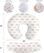 Little Grape Land Nursing Pillow, Breast Feeding Pillows for Mom, Butterfly Soft Cover with Breathable Filling, Feeding Support Pillow for 0-12 Months, Multifunctional Support Cushion for Travel