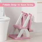 Potty Training Seat, Toddler Toilet Seat for Kids Boys Girls, 2 in 1 Potty Training Toilet for Kids, Splash Guard Anti-Slip Pad Step Stool, Adjust High Potty Chair for Toddler Kid Boys Girls