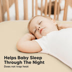 KeaBabies 2-Pack Baby Crib Sheets for Boys, Girls - 52x28 Viscose Derived from Bamboo Toddler Bed Sheets Neutral, Fitted Crib Mattress Cover for Standard Baby Bedding, Soft & Cozy (Khaki)