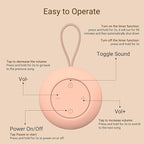 Portable Baby Sound Machine [White Noise for Babies Kids Adults][Sleep Soother][Timer Function][12 Soothing Sounds] 15 Hours Battery Life, Registry Gift,Shower,Clips on Baby Stroller.Peach