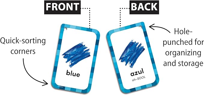 Teacher Created Resources Everyday Words English/Spanish Flash Cards (EP62073), Medium