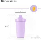 Re-Play Sippy Cups for Toddlers - 10 Oz. Reusable Spill Proof Cups for Kids, Dishwasher/Microwave Safe - Made in USA - Set of 6-3.13" x 6.25" - Fairytale