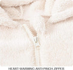 Baby Fleece Jumpsuits Infant Bear Ear Snowsuit Newborn Hooded Romper Warm Coat